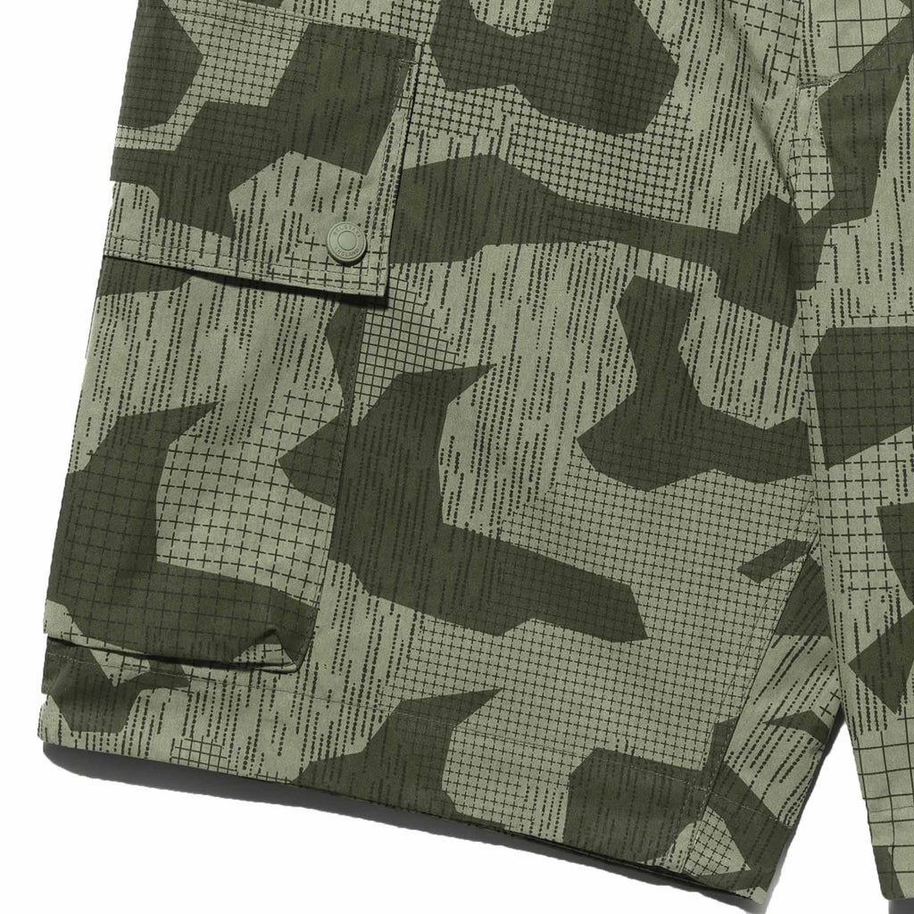 Terrain Camo Print Drome Shorts - Surplus Green