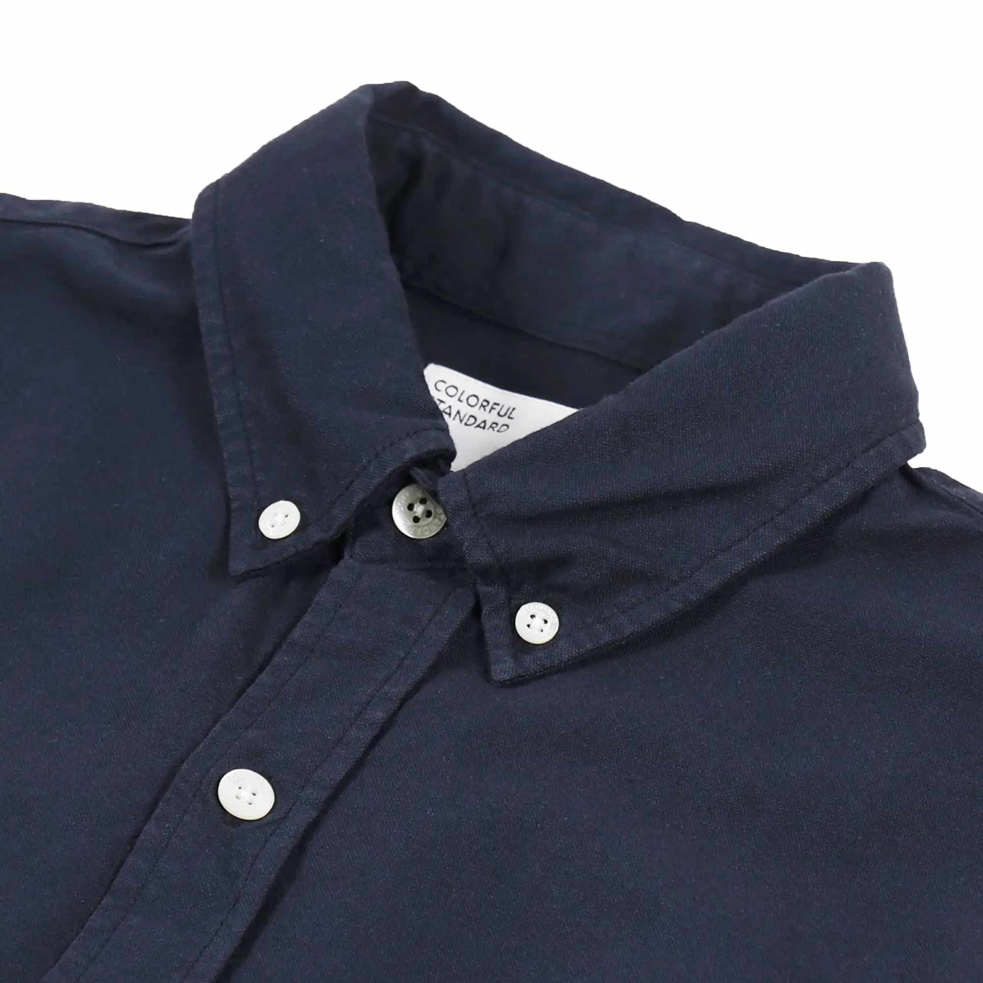 Organic Button Down Shirt - Navy Blue