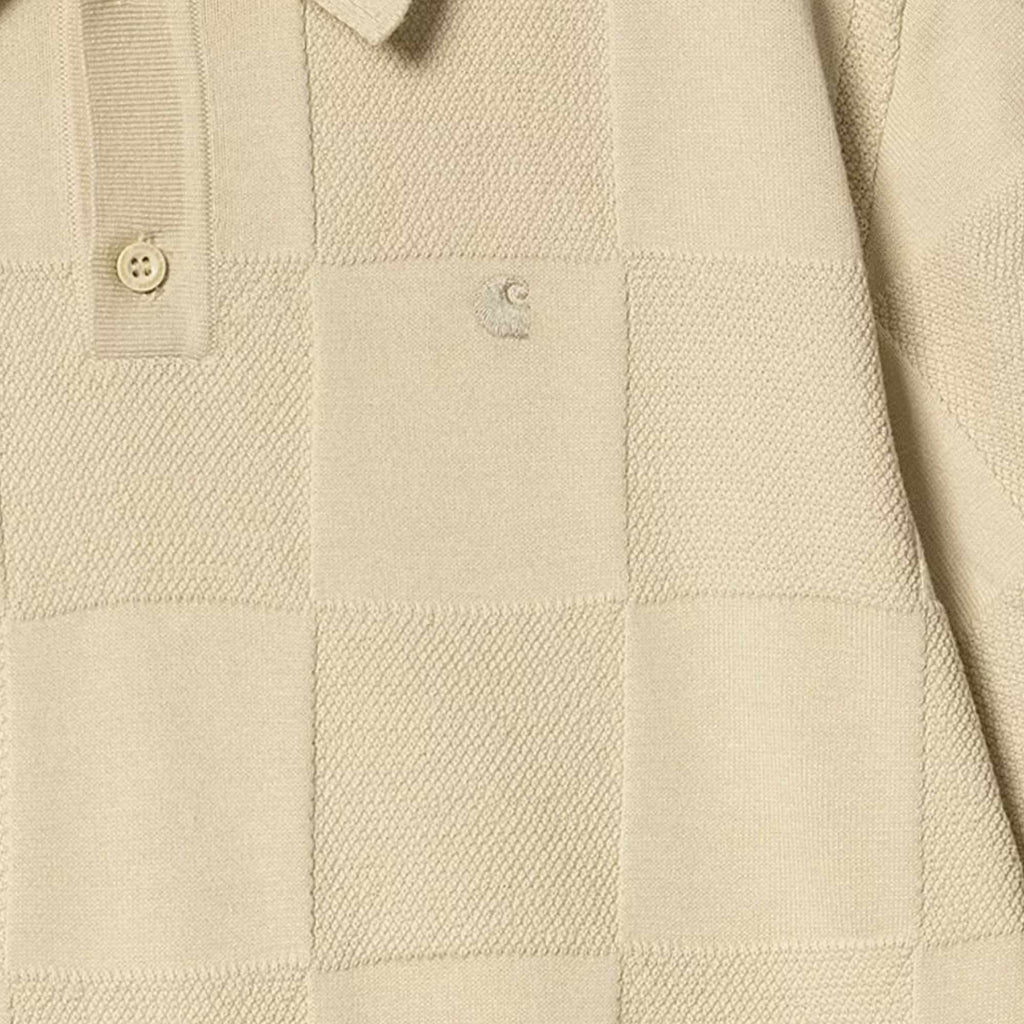 Knitted Checker Polo - Fleur De Sel