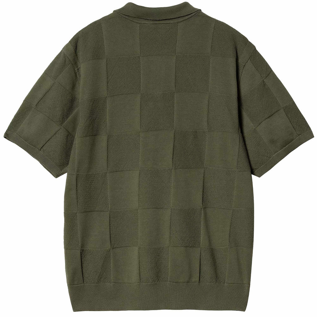 Carhartt WIP Knitted Checker Polo - Dollar Green