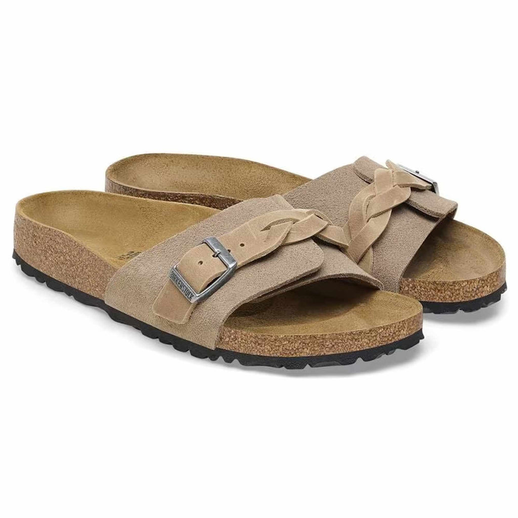 Birkenstock Womens Oita Braided Suede Leather - Taupe