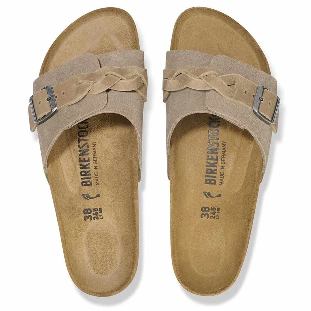 Birkenstock Womens Oita Braided Suede Leather - Taupe