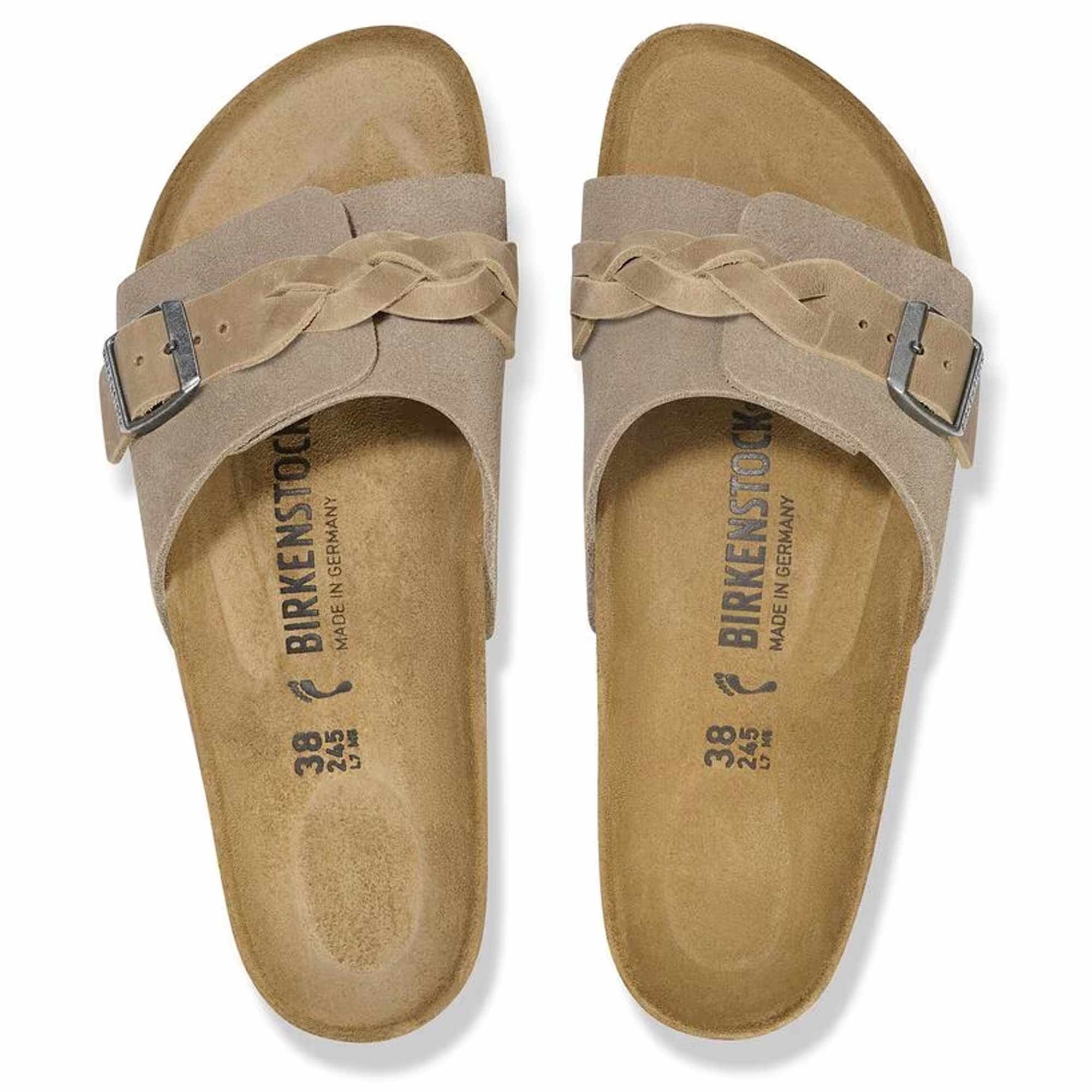 Birkenstock Womens Oita Braided Suede Leather - Taupe