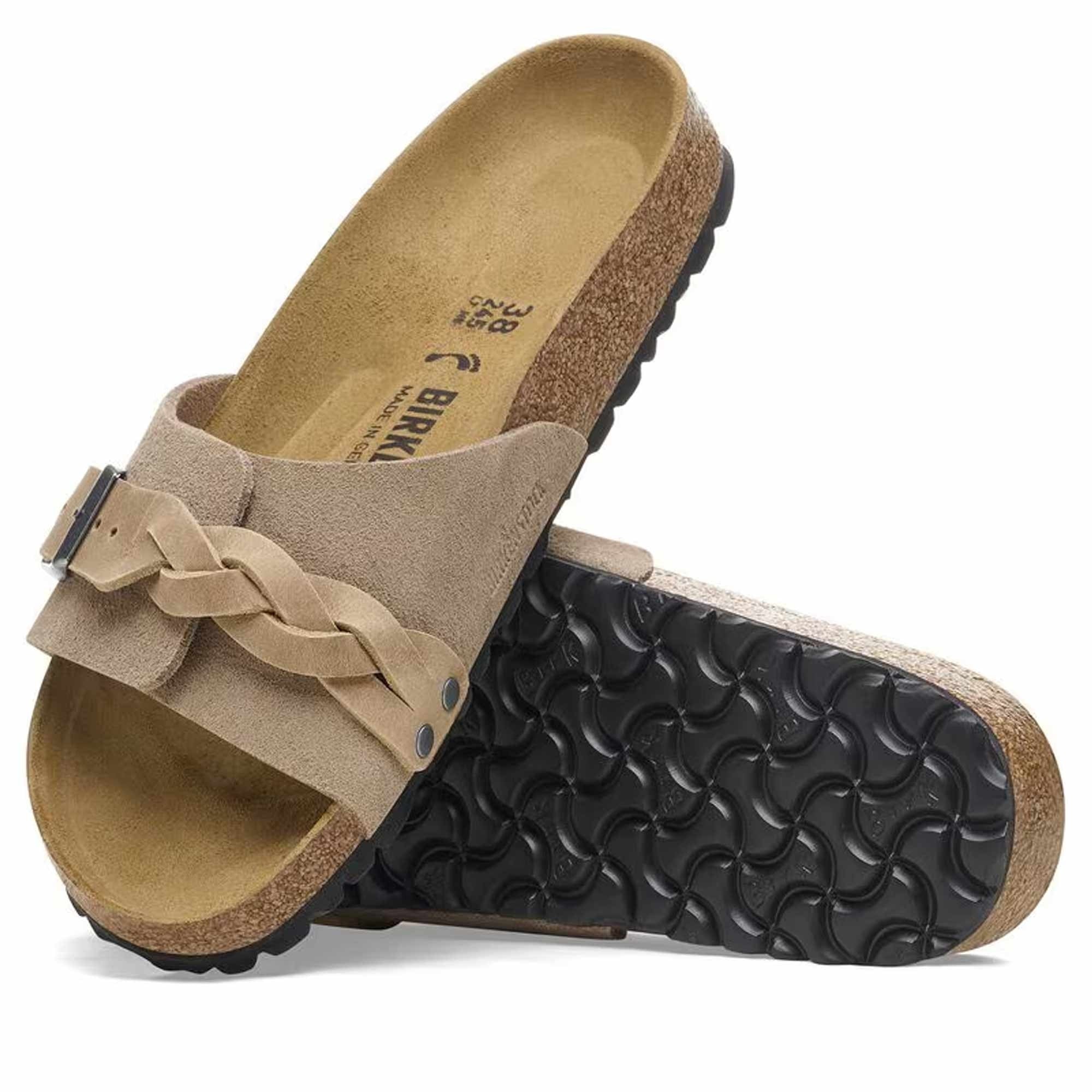 Birkenstock Womens Oita Braided Suede Leather - Taupe