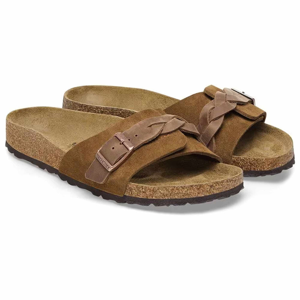 Birkenstock Womens Oita Braided Suede Leather - Mink