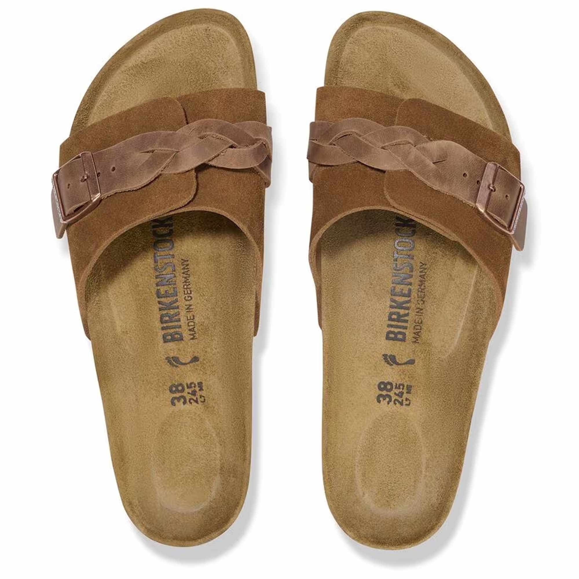 Birkenstock Womens Oita Braided Suede Leather - Mink