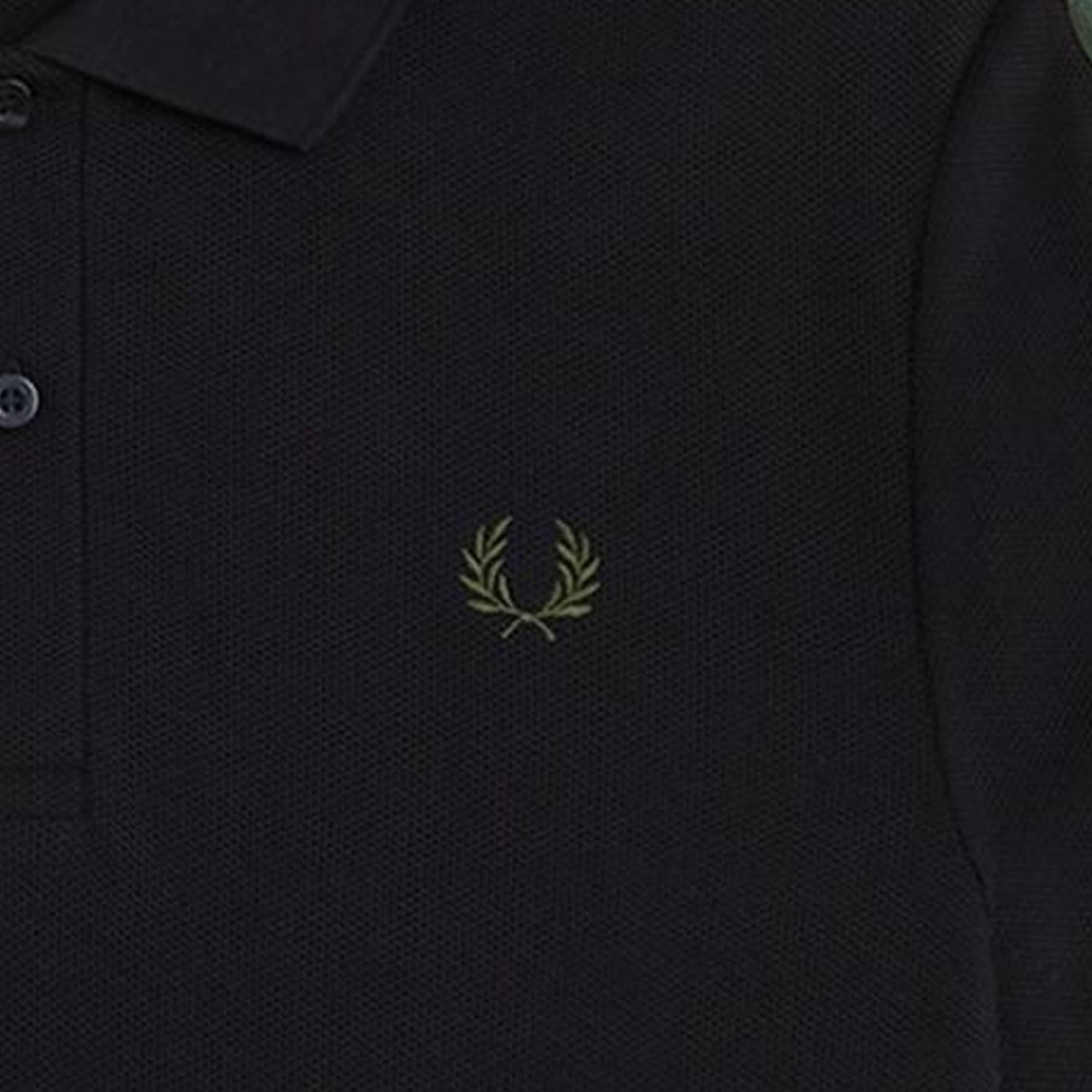 Towelling Tape Polo Shirt - Black