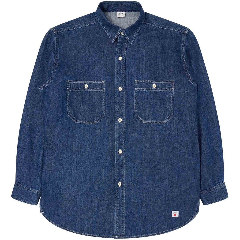 Denim Work Shirt - Dark Blue Used