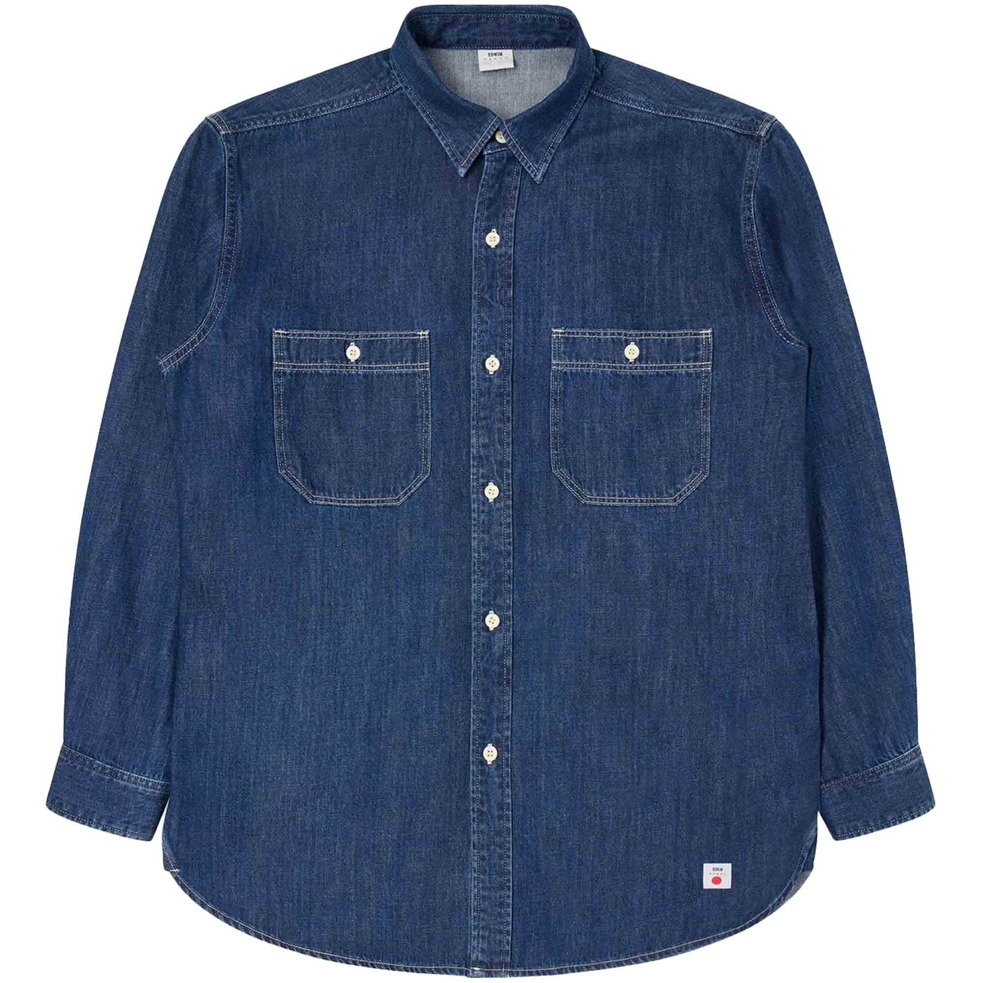 Denim Work Shirt - Dark Blue Used