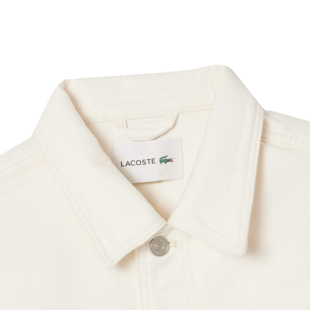 Heavy Cotton Denim Chore Jacket - Flour White
