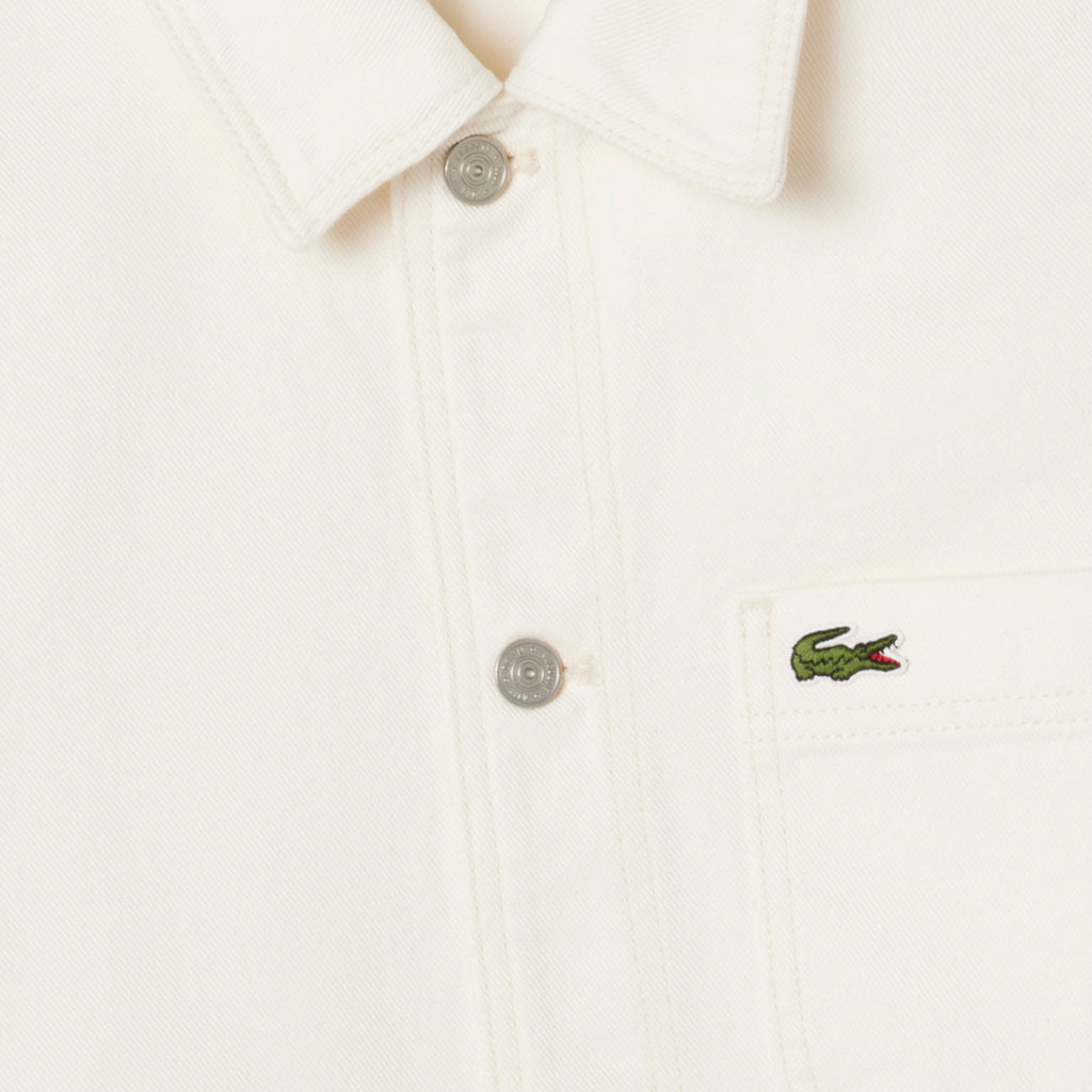 Heavy Cotton Denim Chore Jacket - Flour White