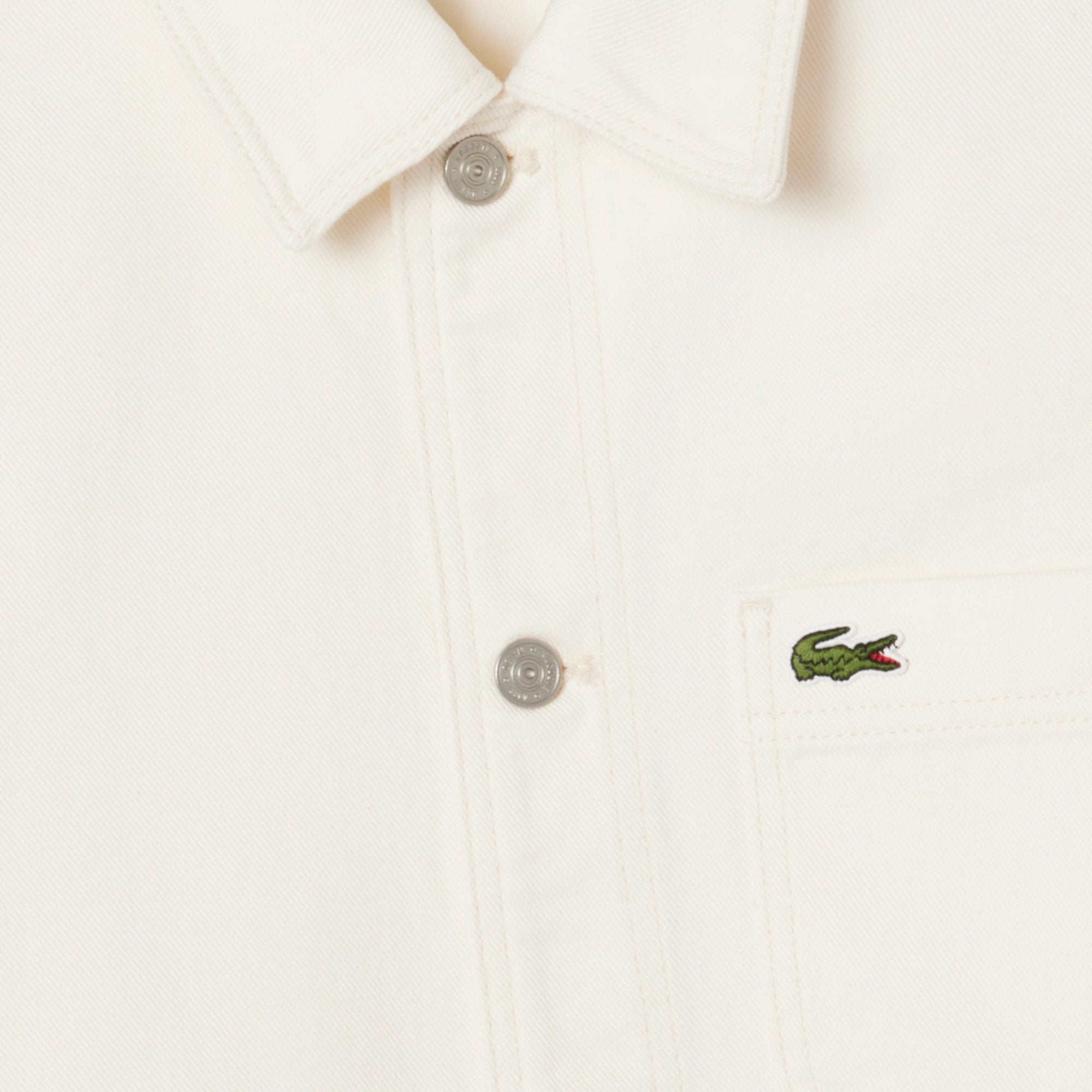 Heavy Cotton Denim Chore Jacket - Flour White