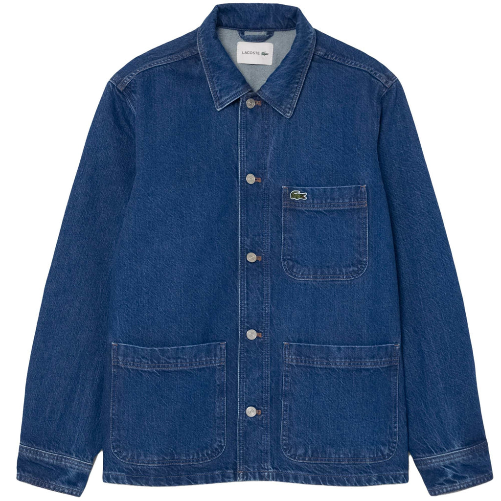 Lacoste Heavy Cotton Denim Chore Jacket - Blue