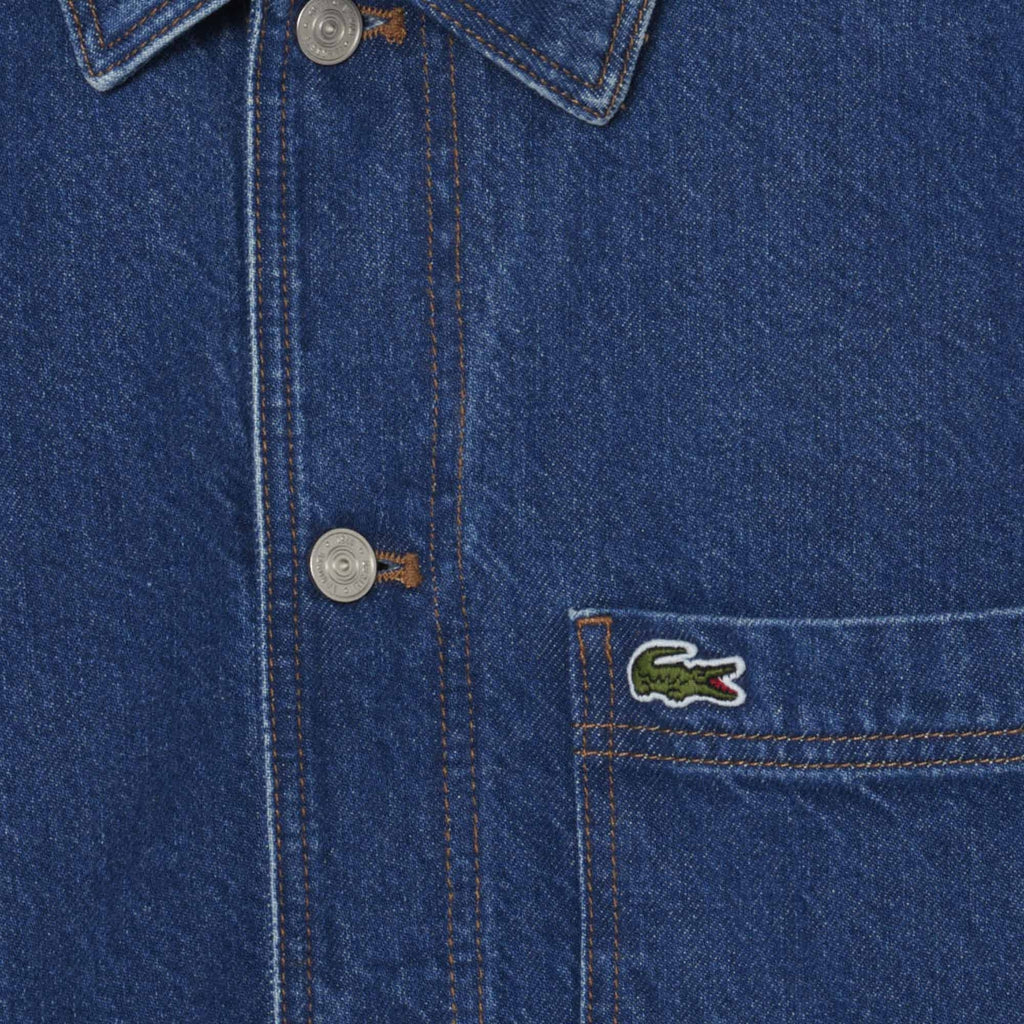 Lacoste Heavy Cotton Denim Chore Jacket - Blue