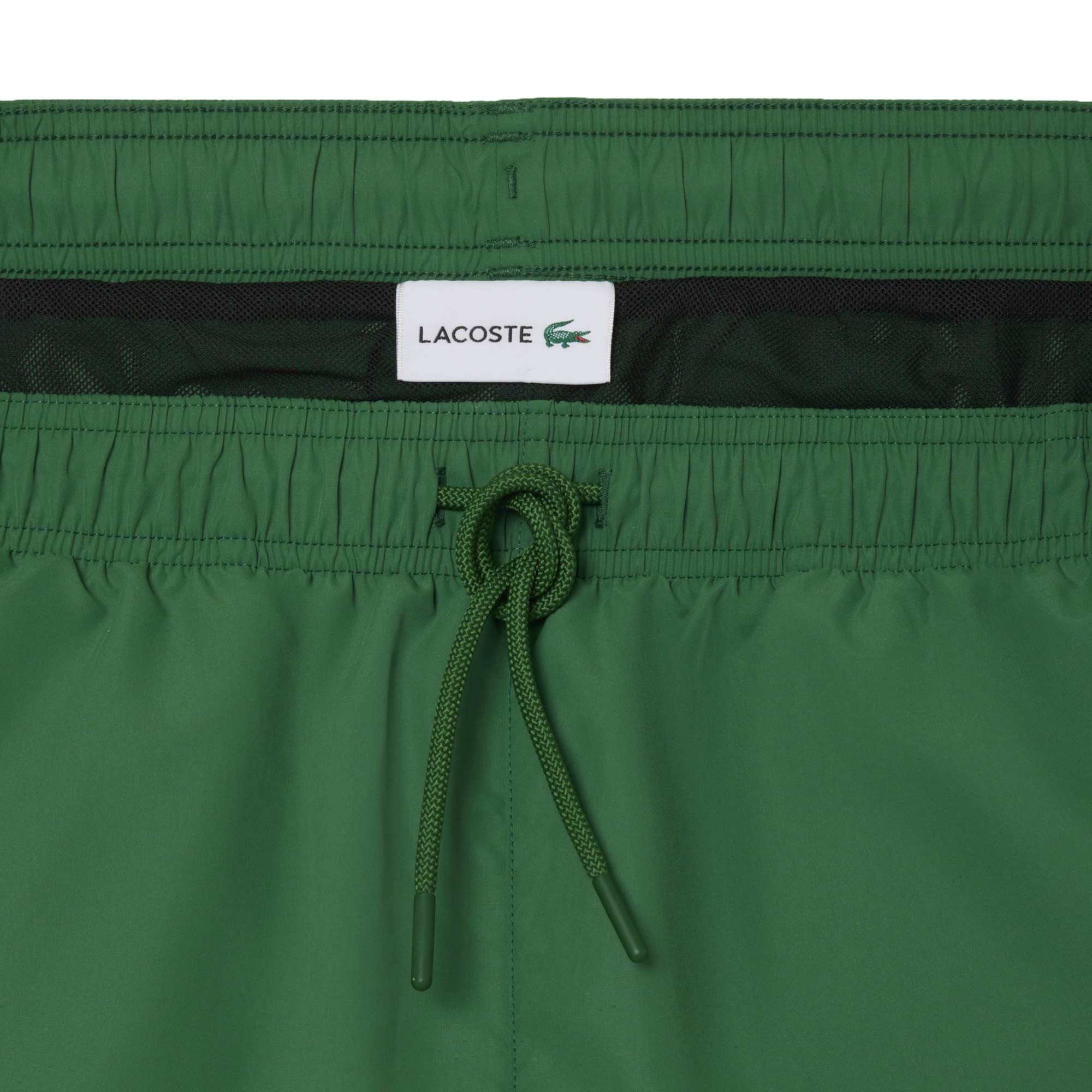 Lacoste Mid Length Monochrome Swim Trunks - Green