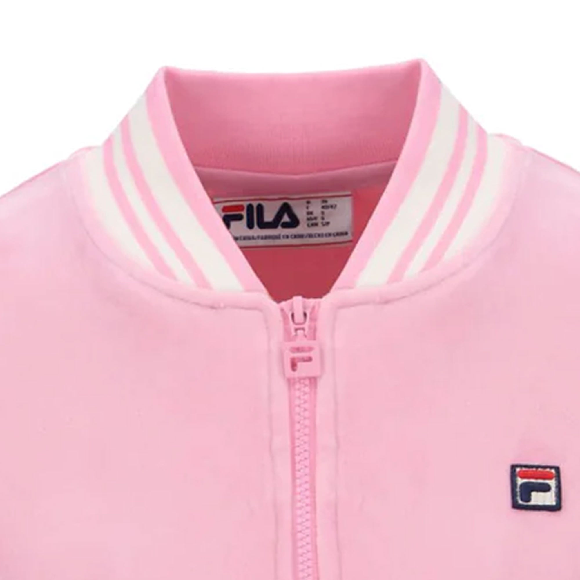 Fila Vintage Women's Jenesis Baseball Zip Up Track Top - Prism Pink