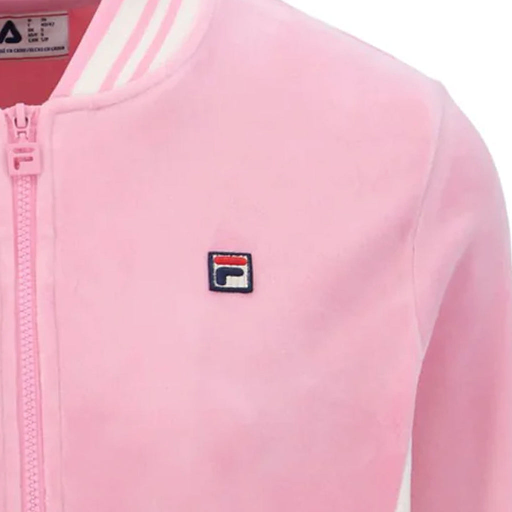 Fila Vintage Women's Jenesis Baseball Zip Up Track Top - Prism Pink