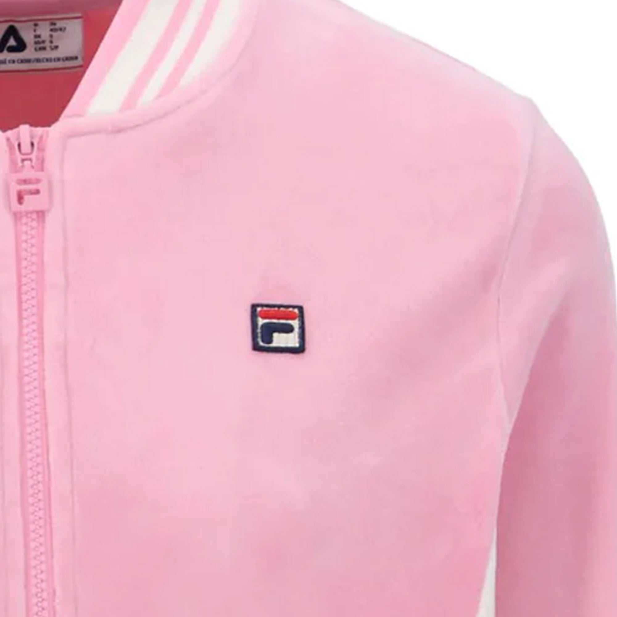 Fila Vintage Women's Jenesis Baseball Zip Up Track Top - Prism Pink