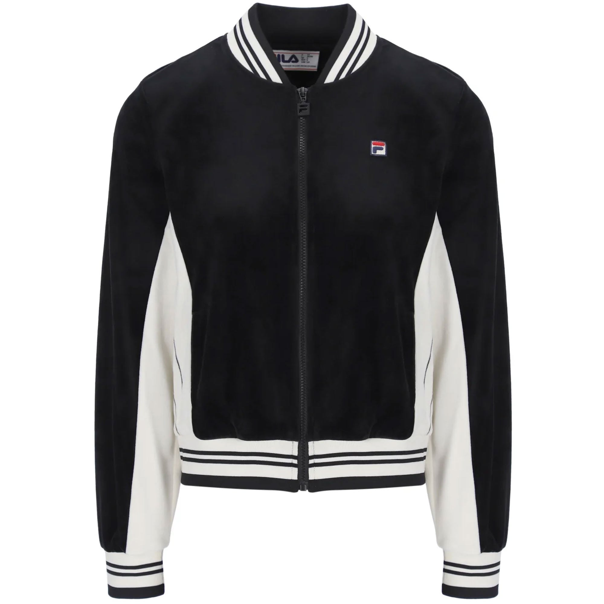 Fila Vintage Women's Jenesis Baseball Zip Up Track Top - Black