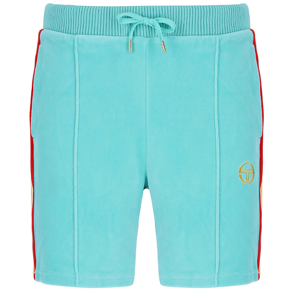Sergio Tacchini Slice Velour Shorts - Pool Blue