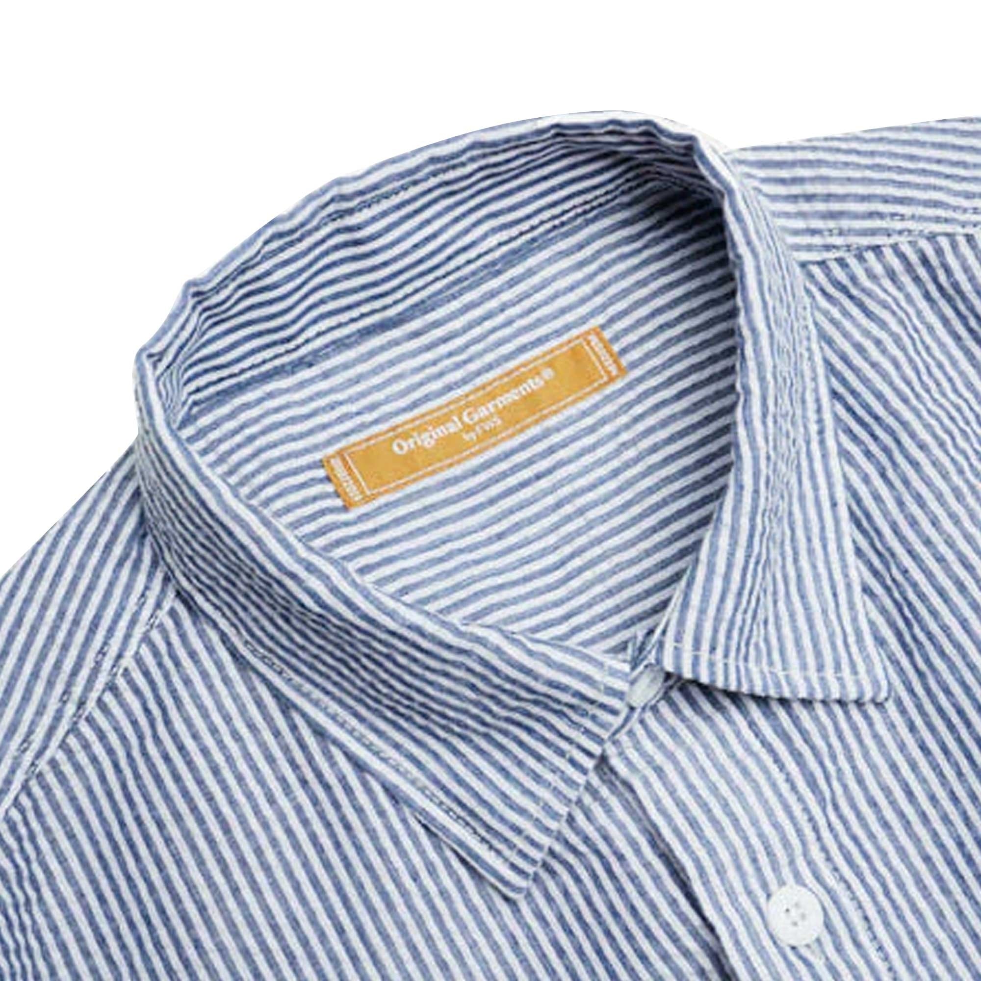 OG Stripe Seersucker Shirt - Blue