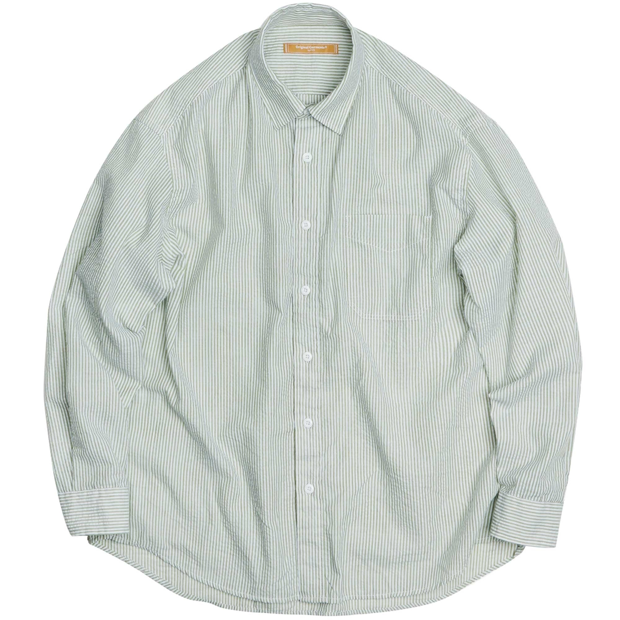 OG Stripe Seersucker Shirt - Green