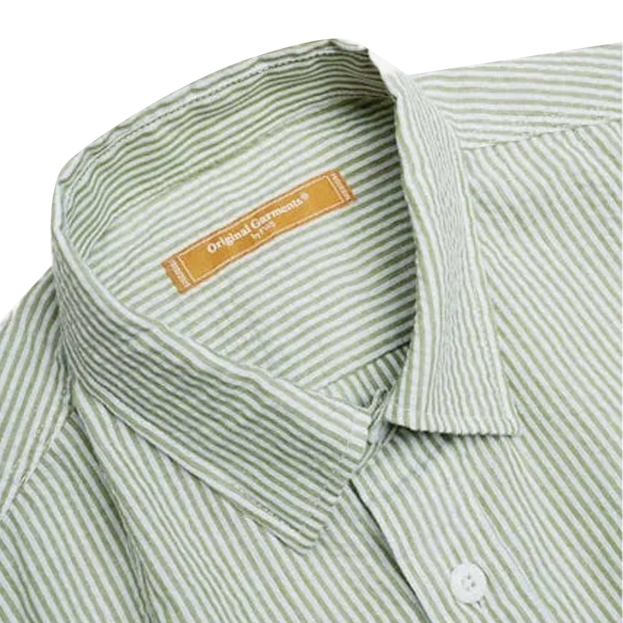 OG Stripe Seersucker Shirt - Green