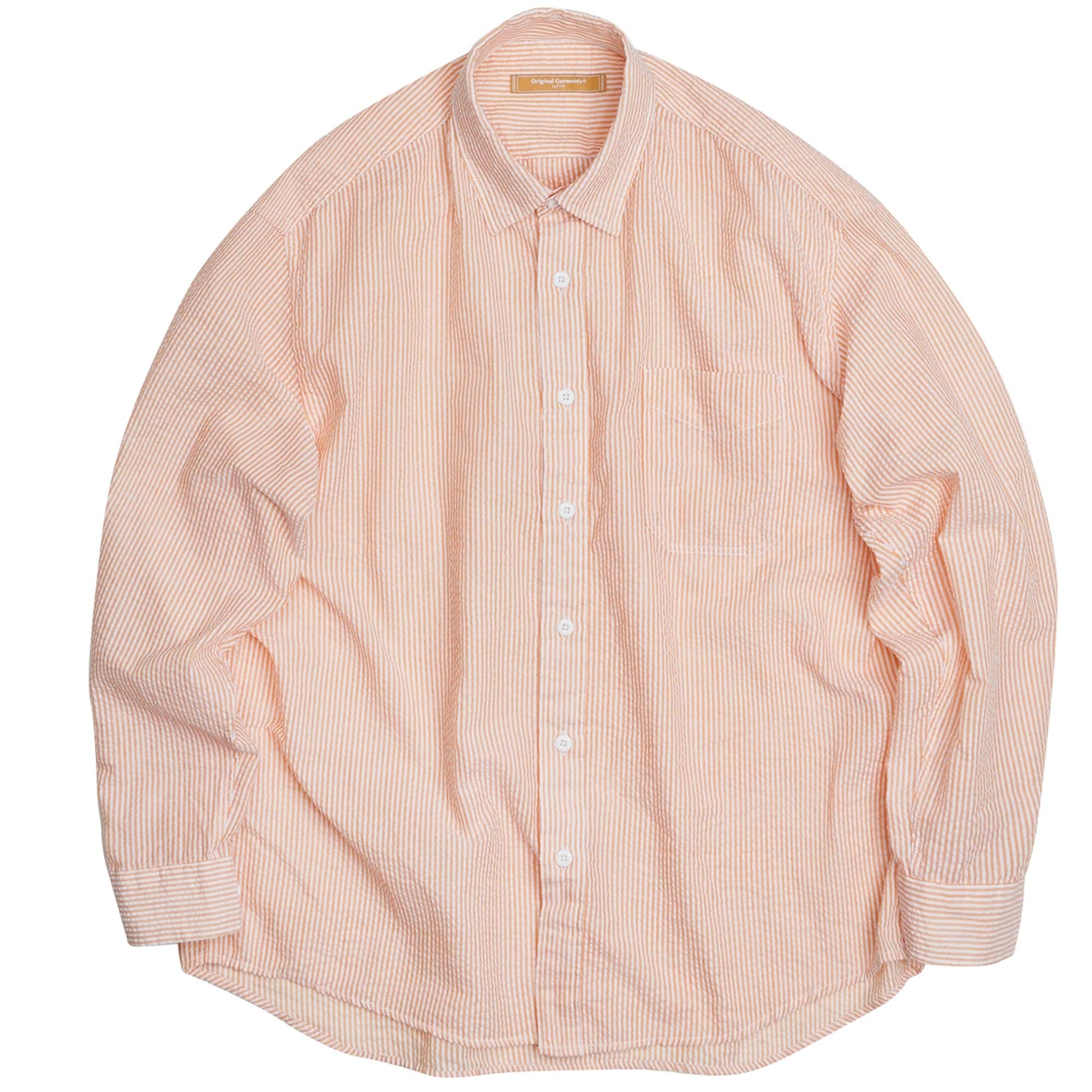 OG Stripe Seersucker Shirt - Orange