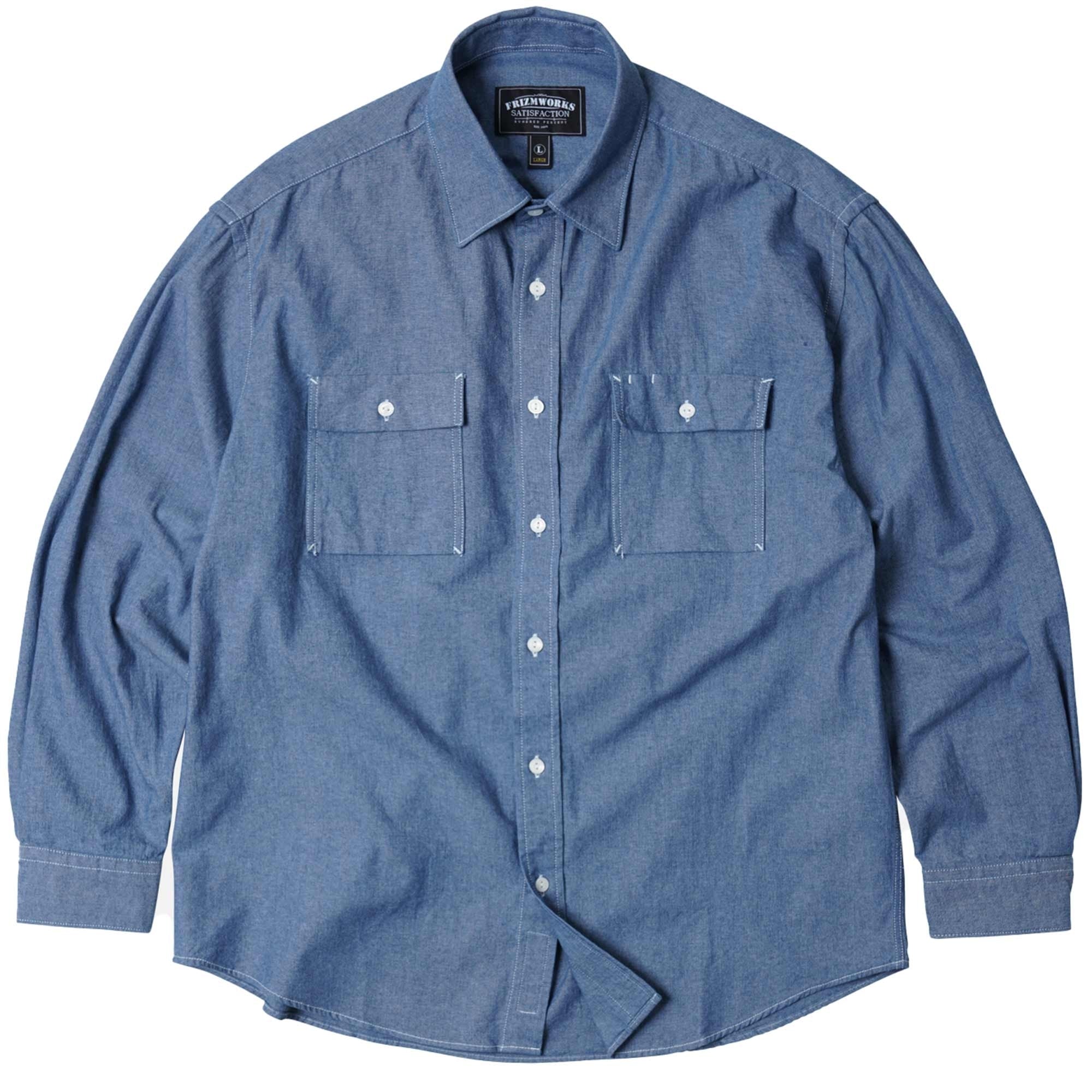 Cigarette Pocket Chambray Shirt - Blue