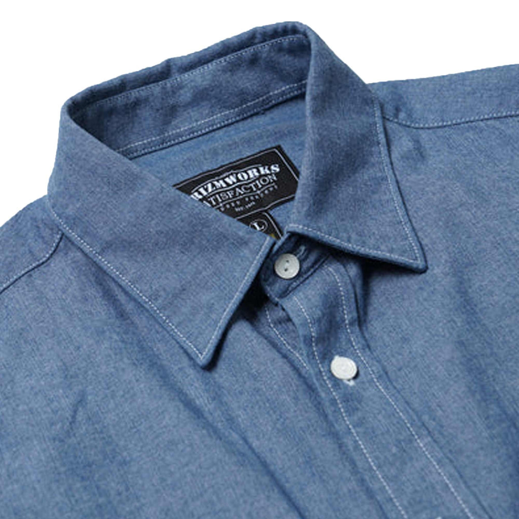 Cigarette Pocket Chambray Shirt - Blue