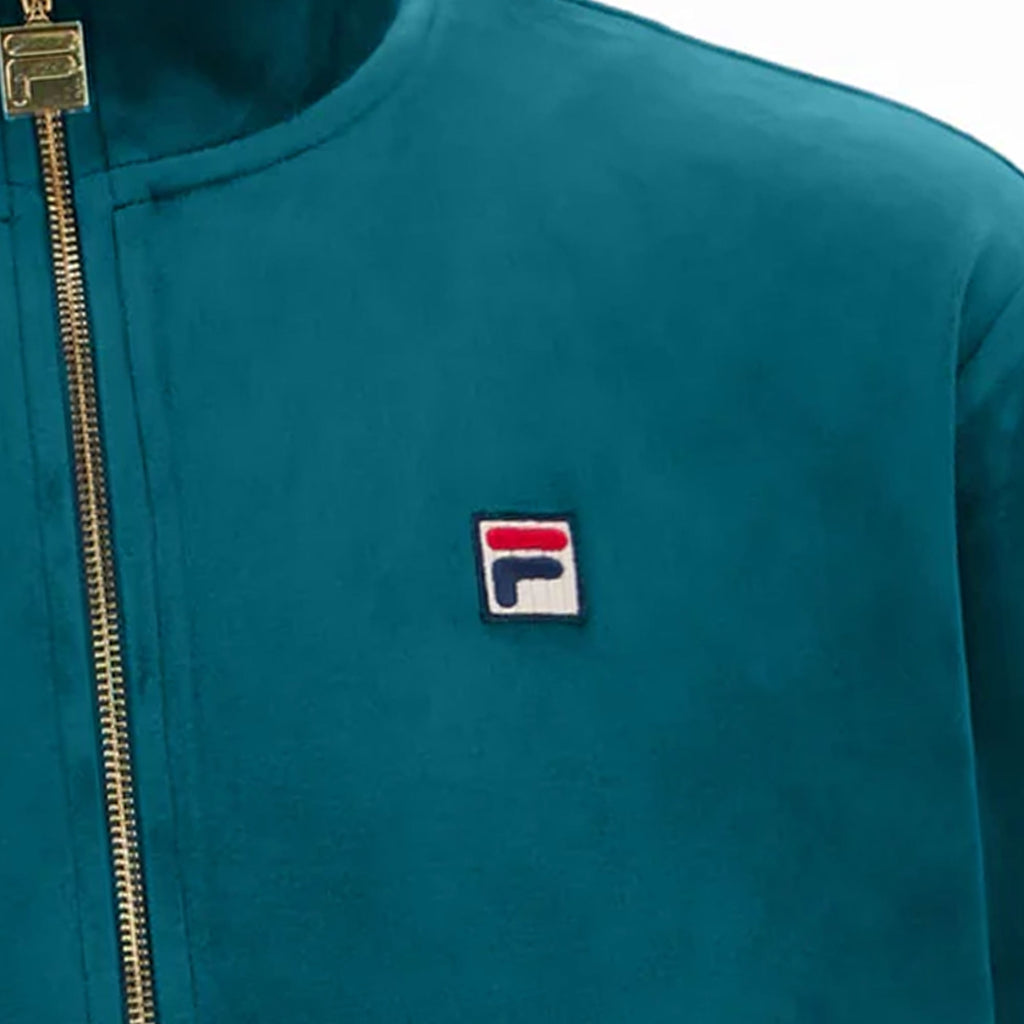 Irving Velour Track Jacket - Deep Lagoon