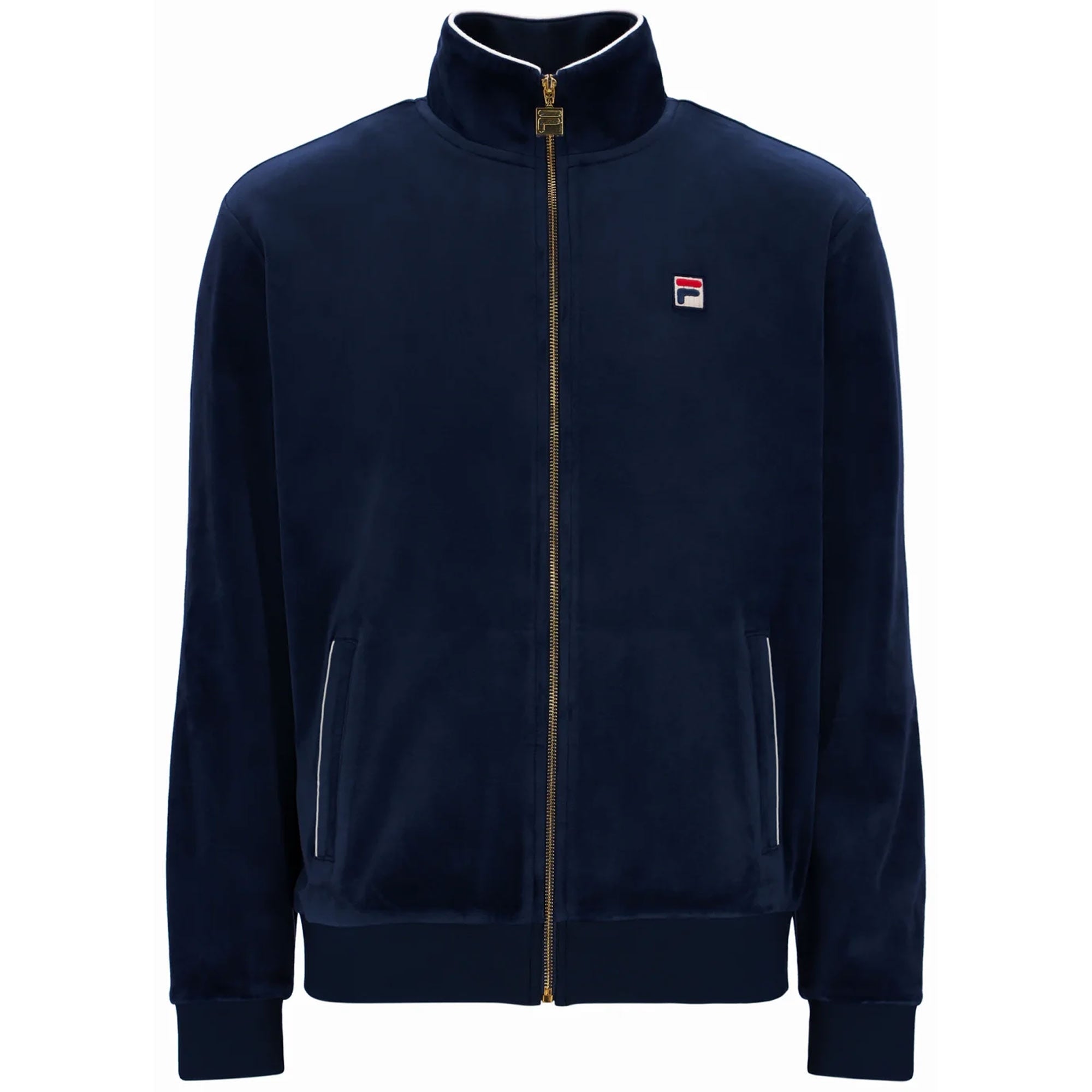 Fila Vintage Irving Velour Track Jacket - Fila Navy