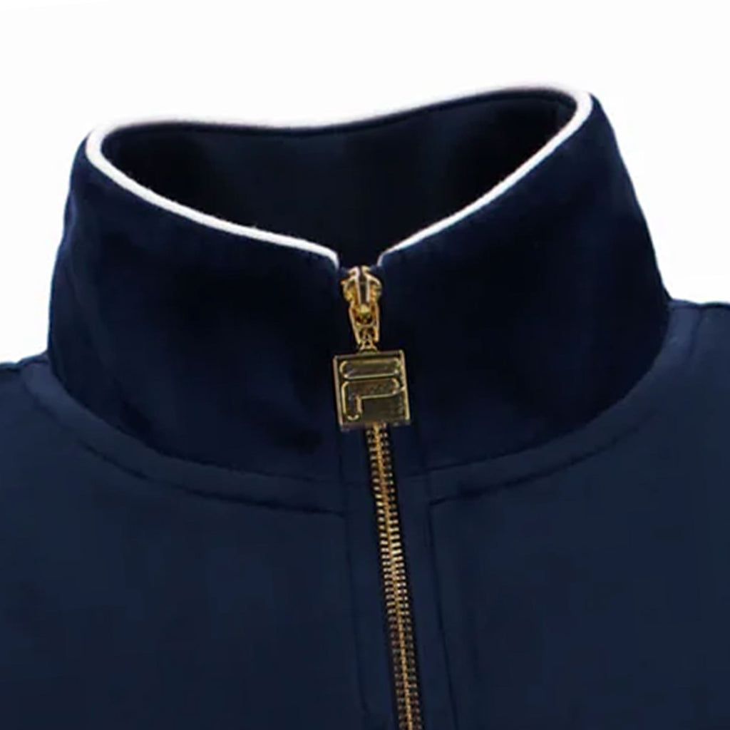 Fila Vintage Irving Velour Track Jacket - Fila Navy