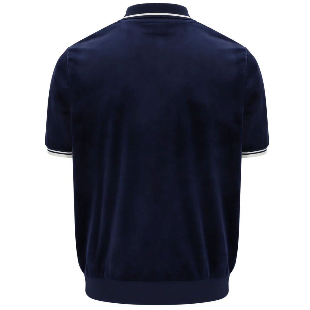Fila Vintage Terry Velour Polo - Fila Navy
