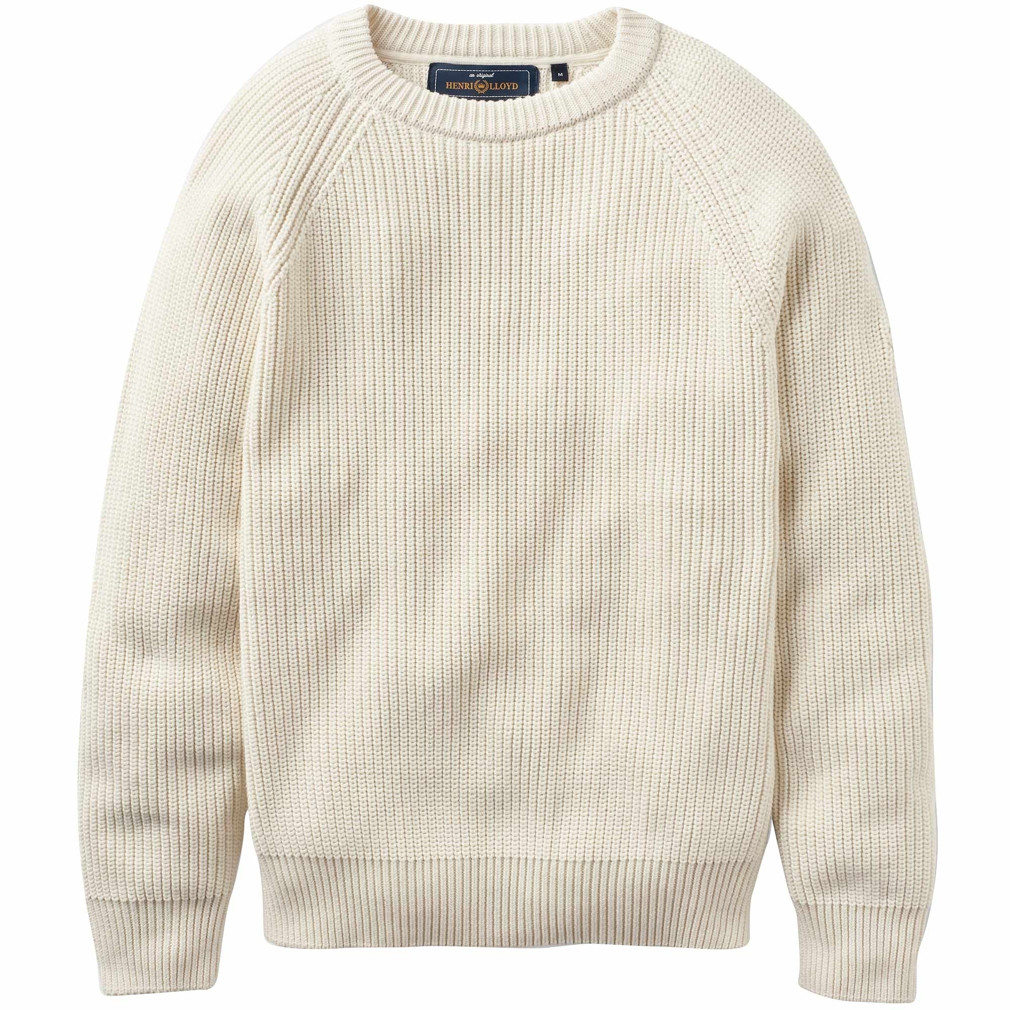 Henri Lloyd Golant Ribbed Crew - Ecru