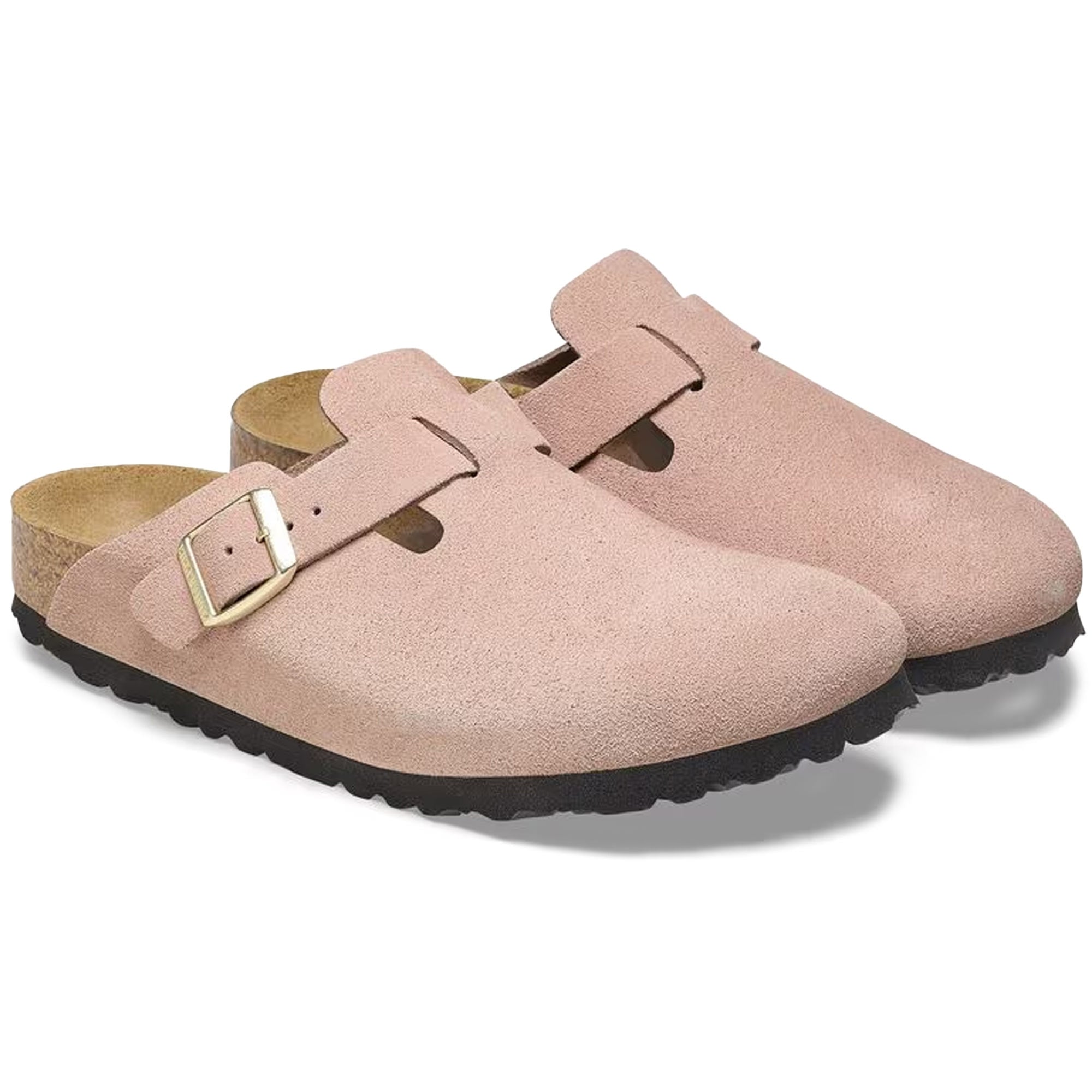 Birkenstock Womens Boston Suede Leather - Light Rose
