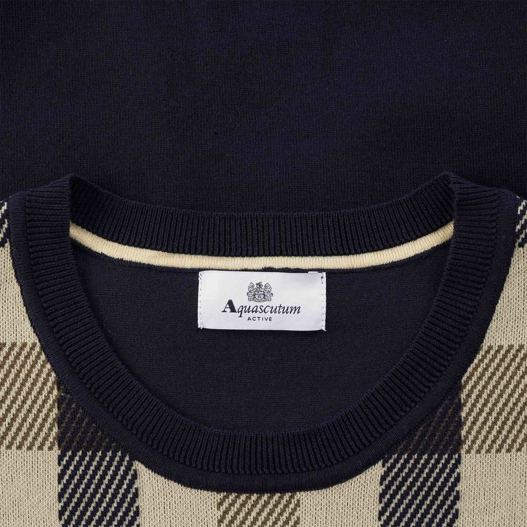 Aquascutum Macro Iconic Slipover - Navy