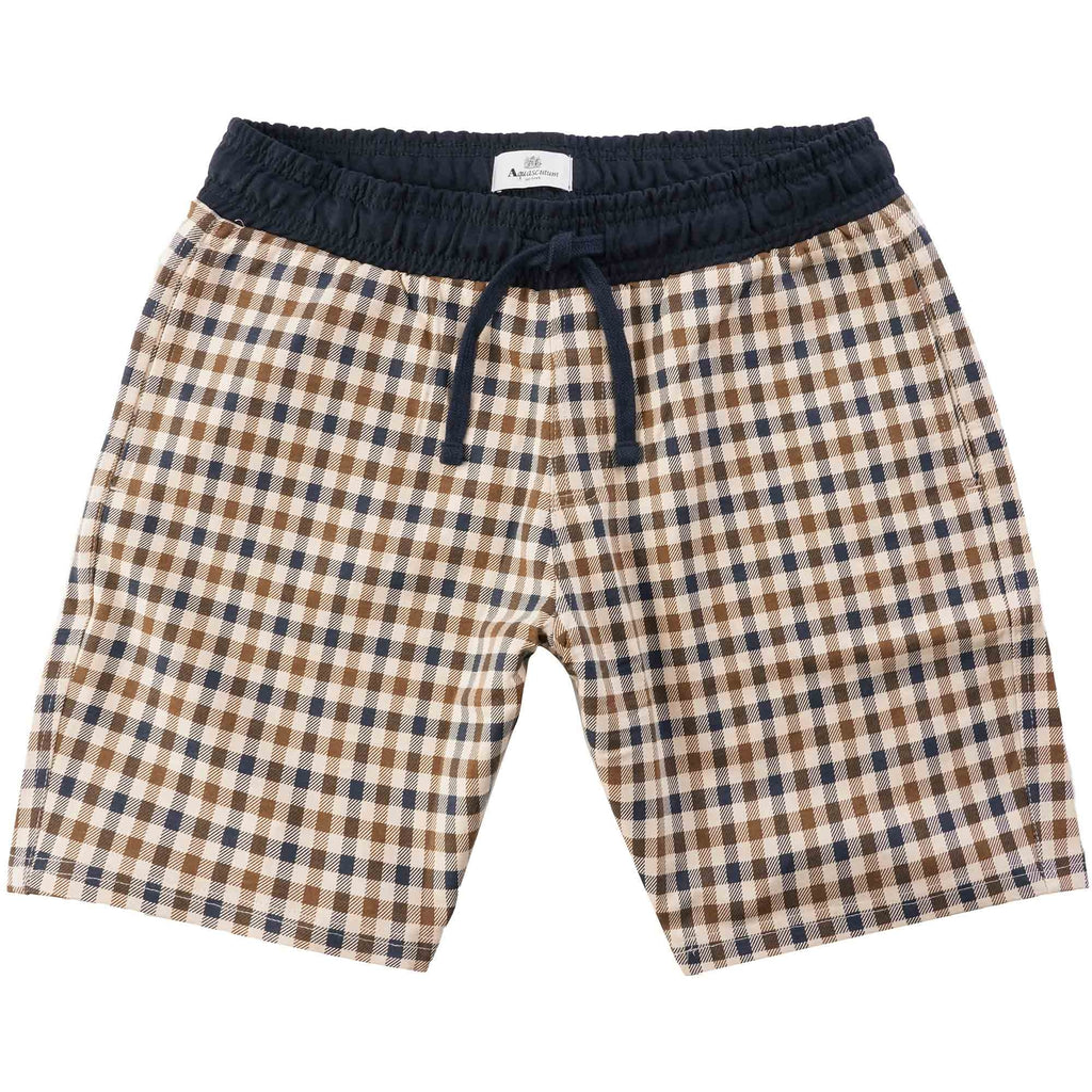 Aquascutum Club Check Sweat Shorts - Navy