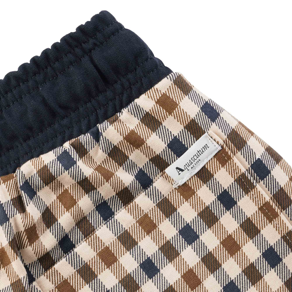 Aquascutum Club Check Sweat Shorts - Navy