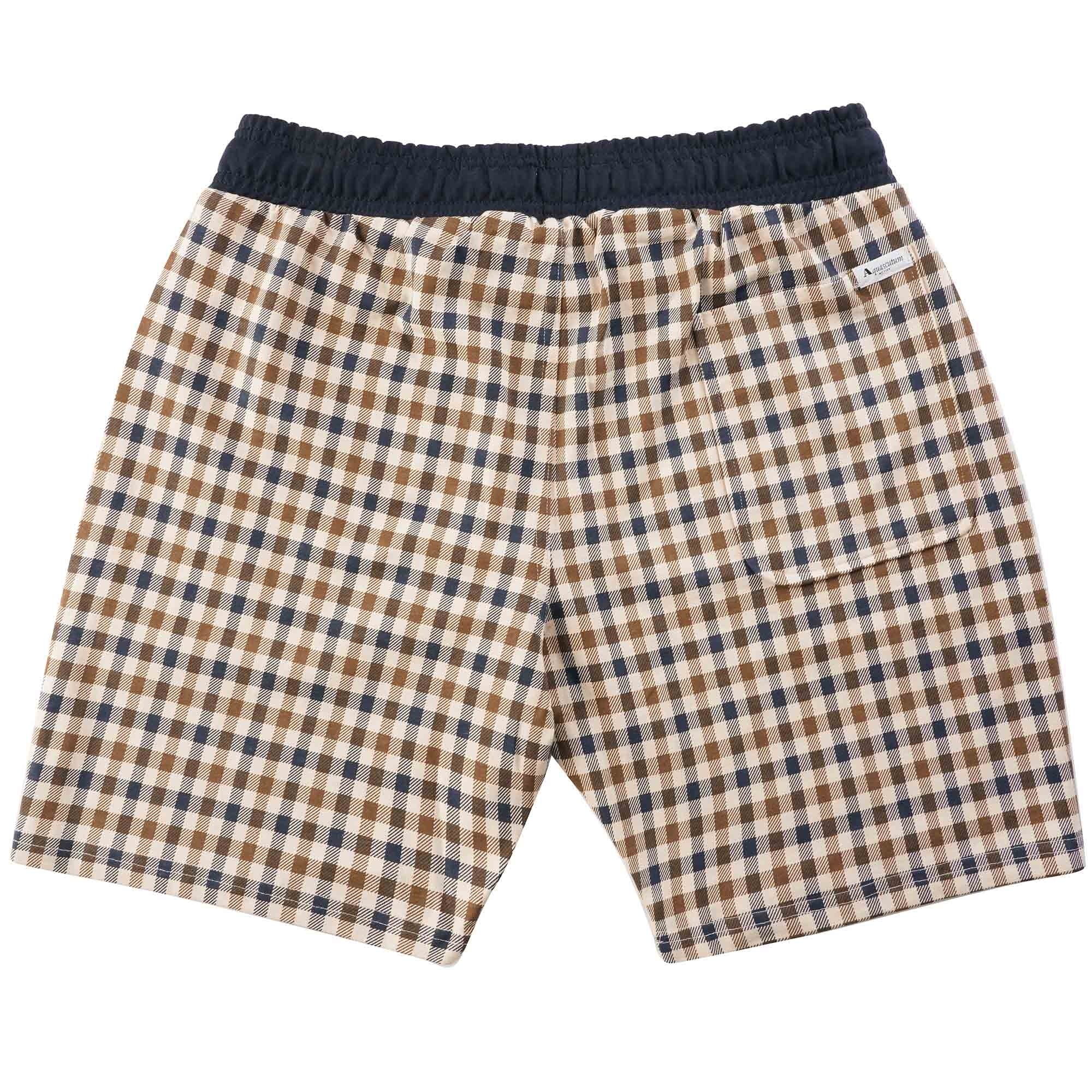 Aquascutum Club Check Sweat Shorts - Navy