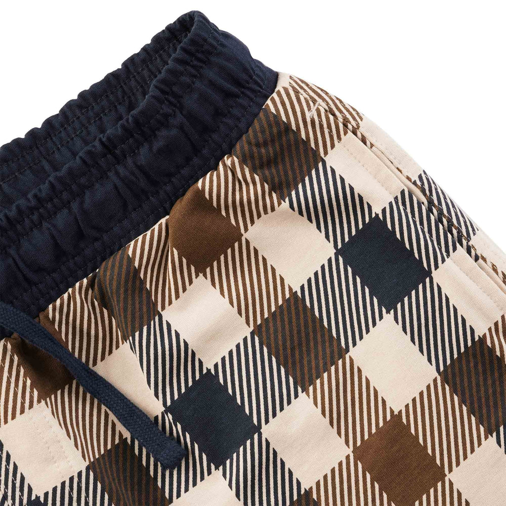 Macro Club Check Sweat Shorts - Navy