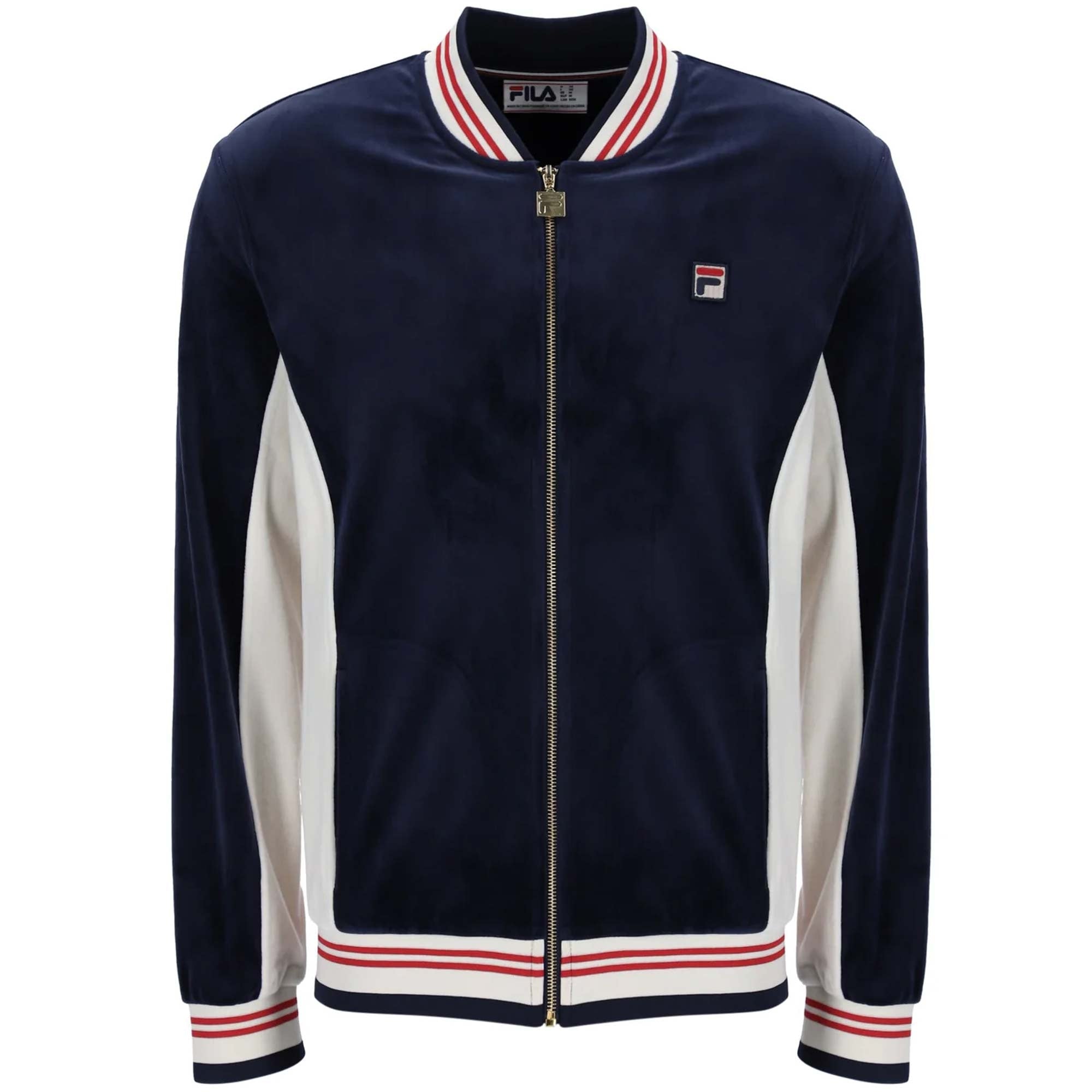 Fila Vintage Miguel Velour Archive Track Jacket - Fila Navy