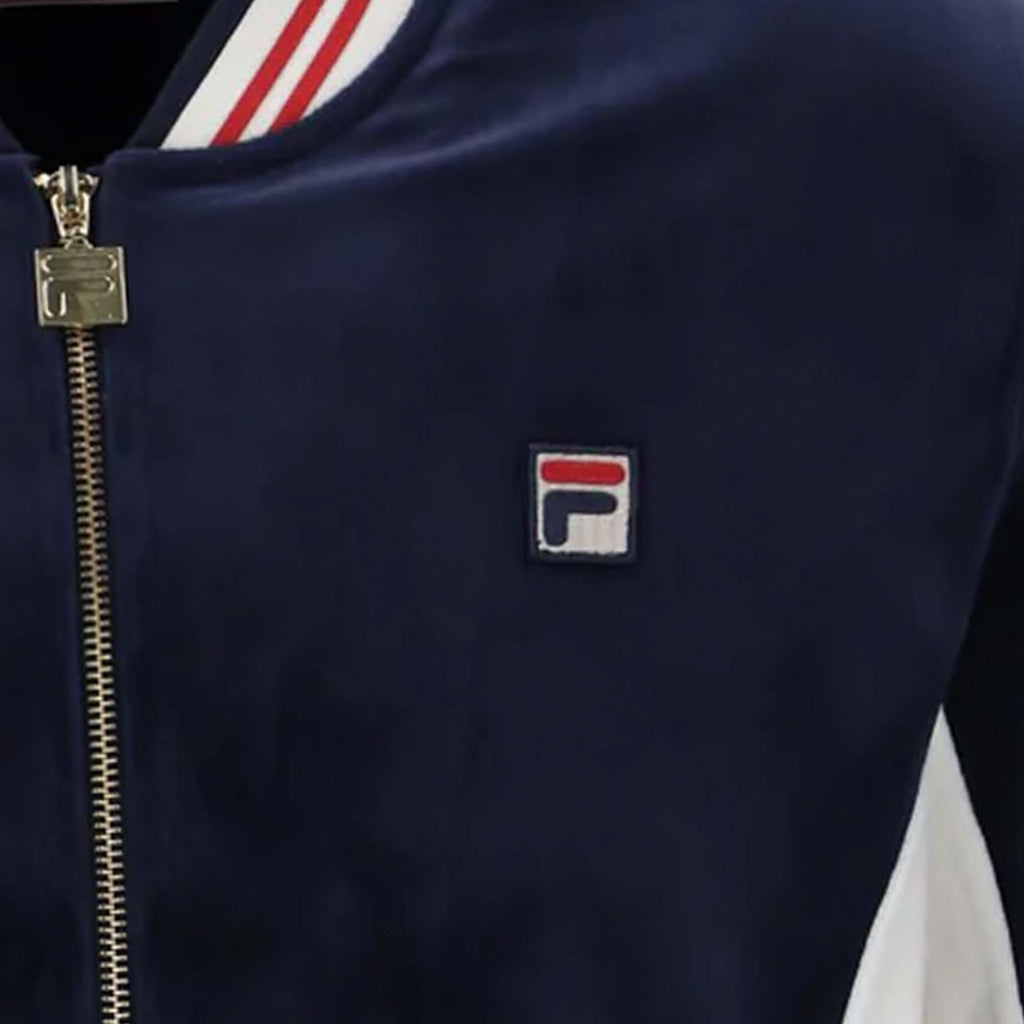 Fila Vintage Miguel Velour Archive Track Jacket - Fila Navy