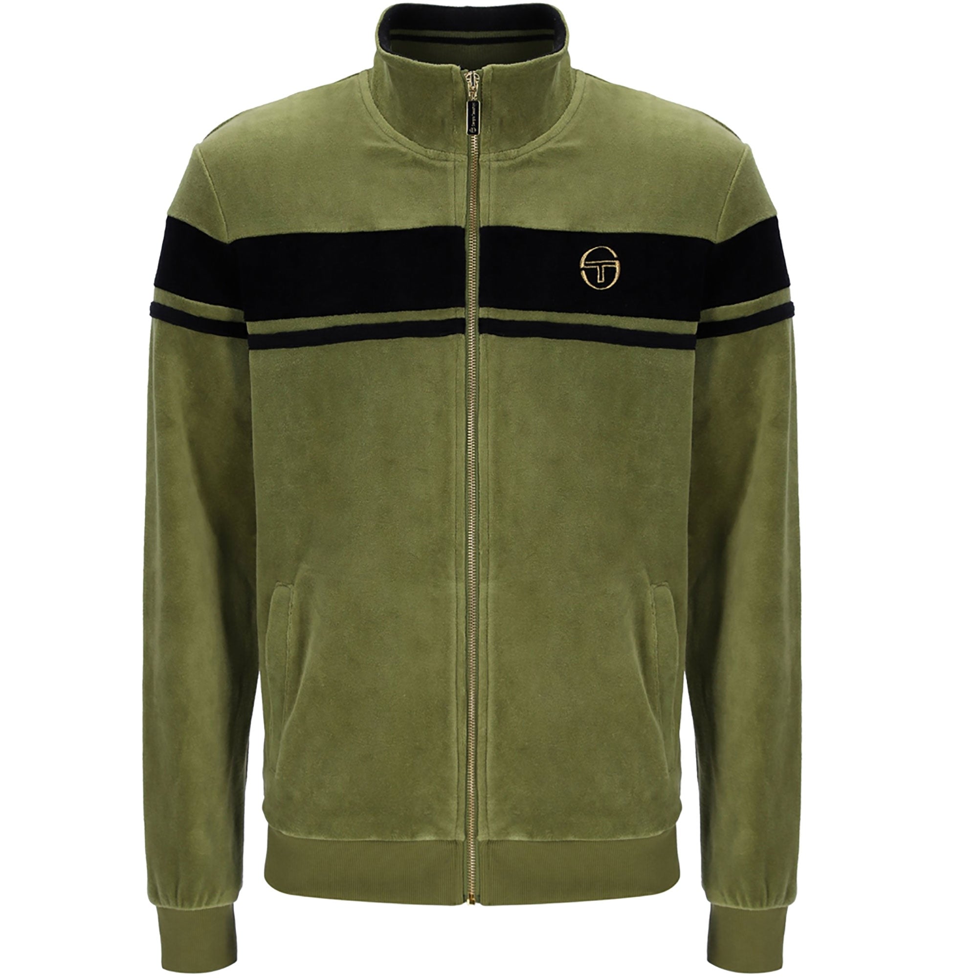 Sergio Tacchini Damarindo Velour Track Jacket - Sphagnum