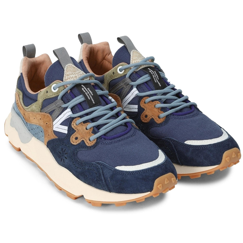 Flower Mountain Yamano 3 Suede and Canvas - Blue