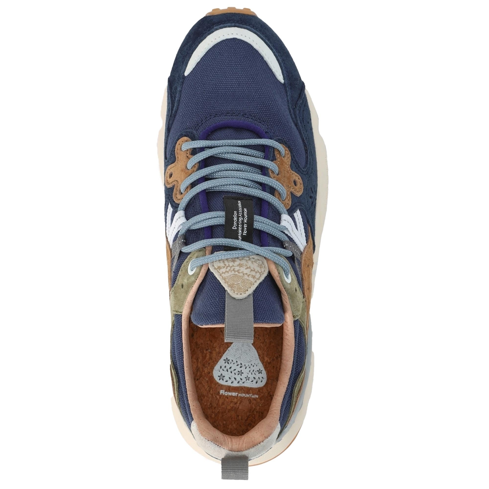 Flower Mountain Yamano 3 Suede and Canvas - Blue