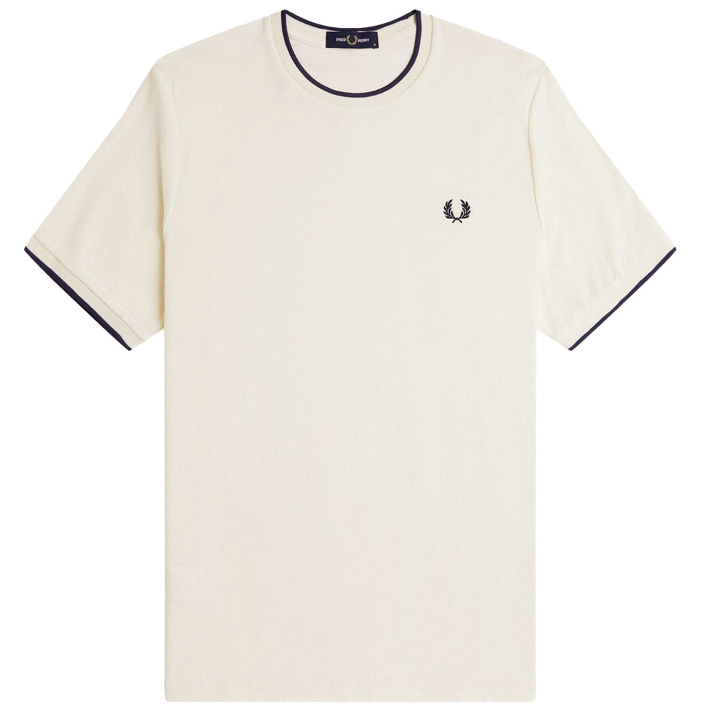 Fred Perry Crepe Piqu T-Shirt - Ecru