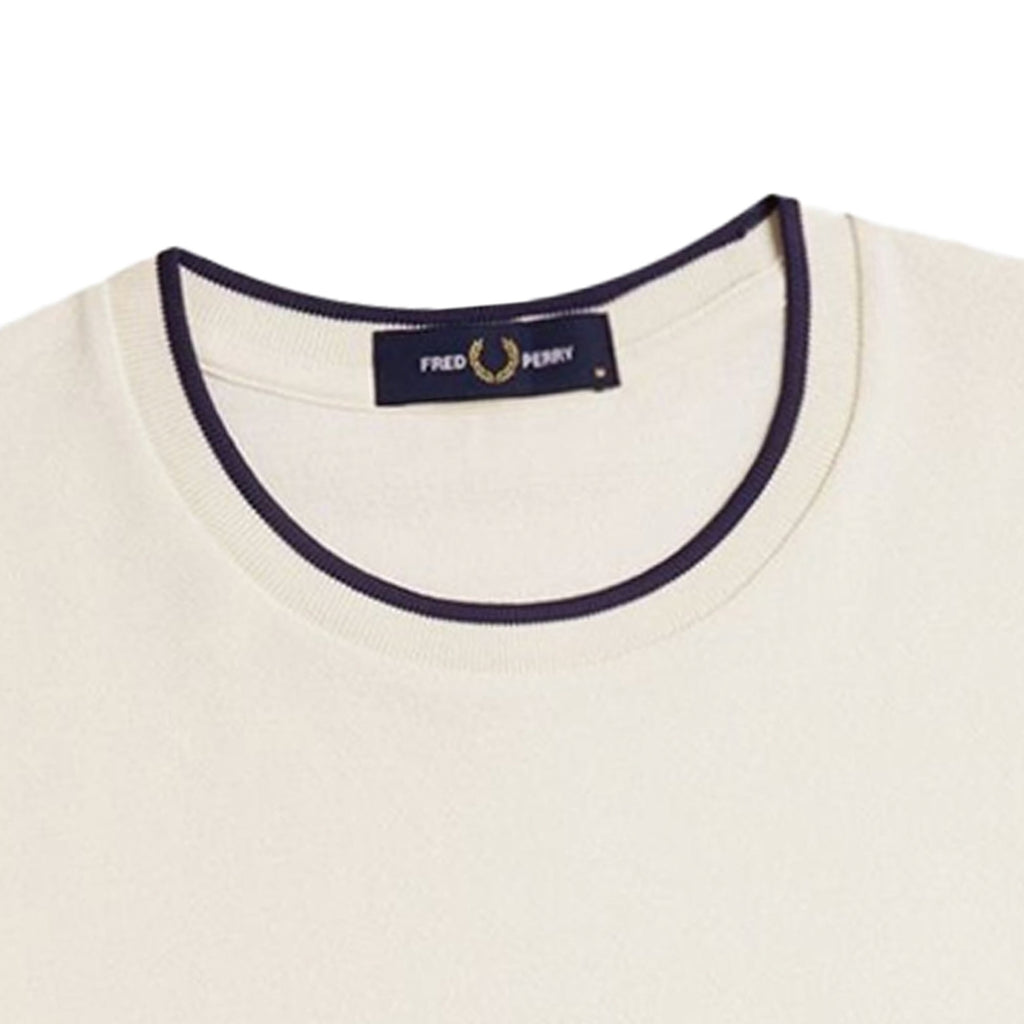 Fred Perry Crepe Piqu T-Shirt - Ecru