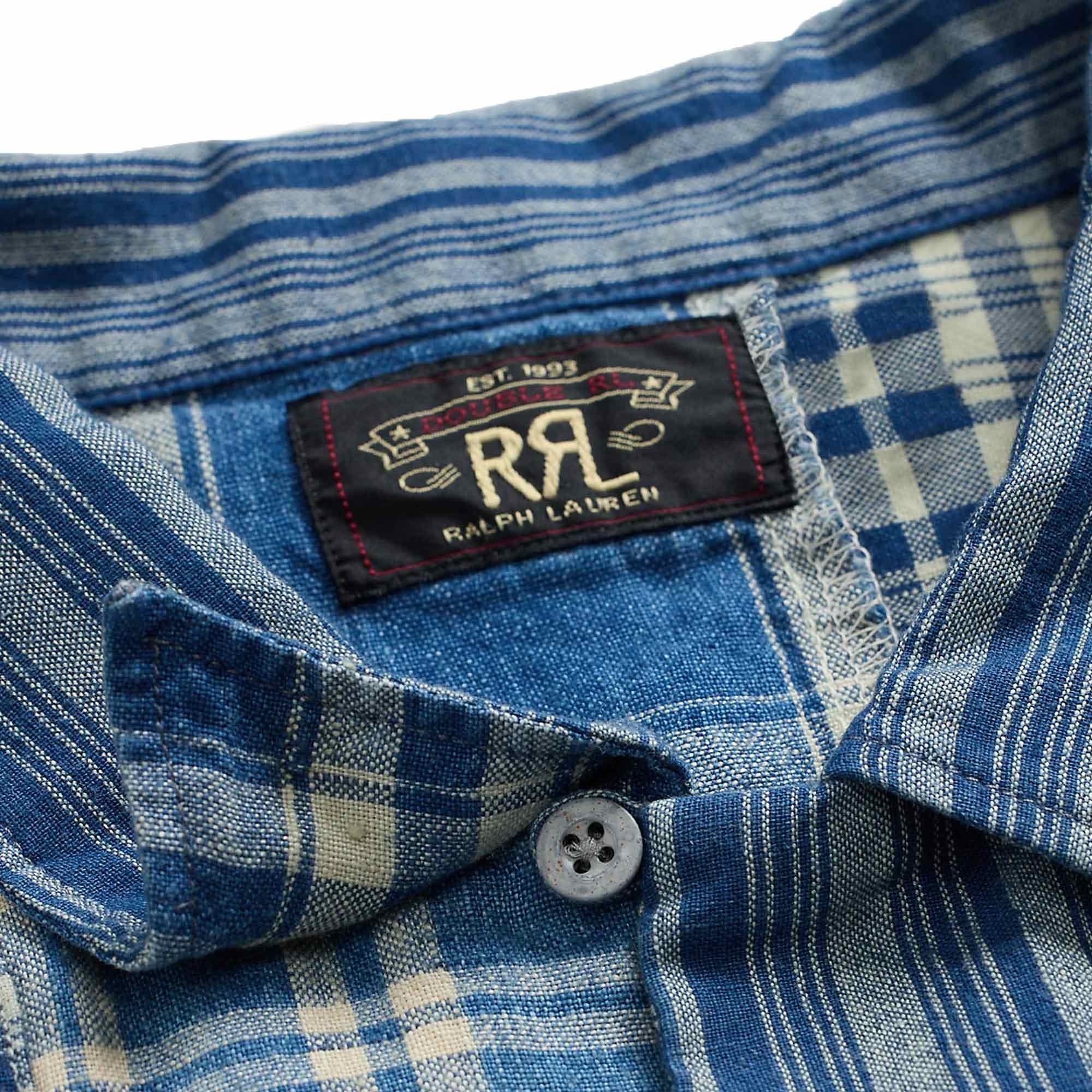 RRL by Ralph Lauren Patchwork Camp Shirt - Indigo – Stuarts London