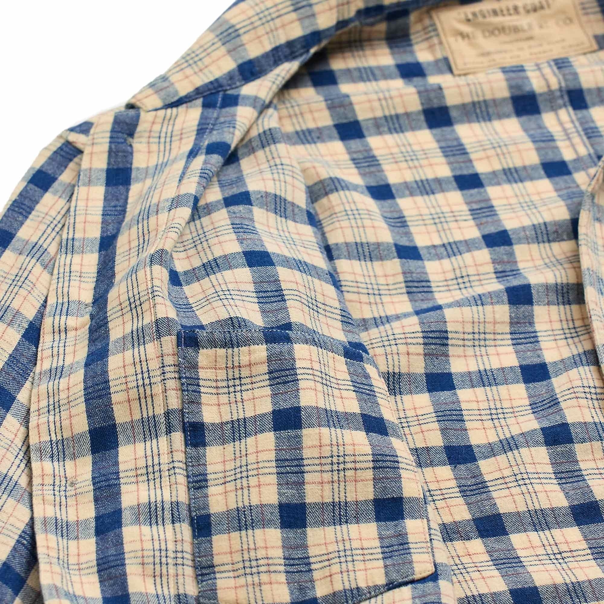 Plaid Twill Engineer Jacket - Indigo